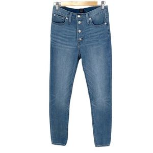 J.Crew Factory High‑Rise Skinny Button Fly Jeans Light Wash Women’s 28 NWT